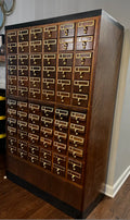 Refinished Vintage Library Card Catalog