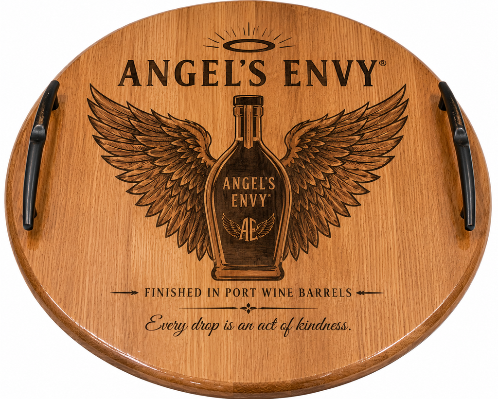 Round Barrel Head Serving Trays & Lazy Susan