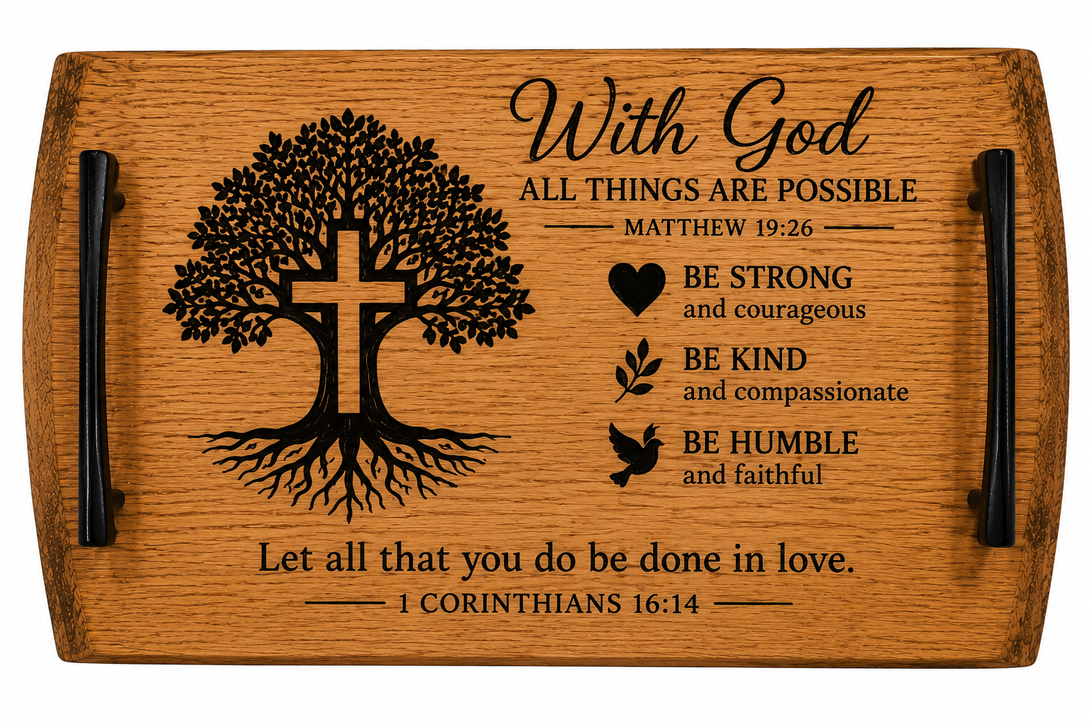 Engraved Wooden Serving Trays - Rectangle