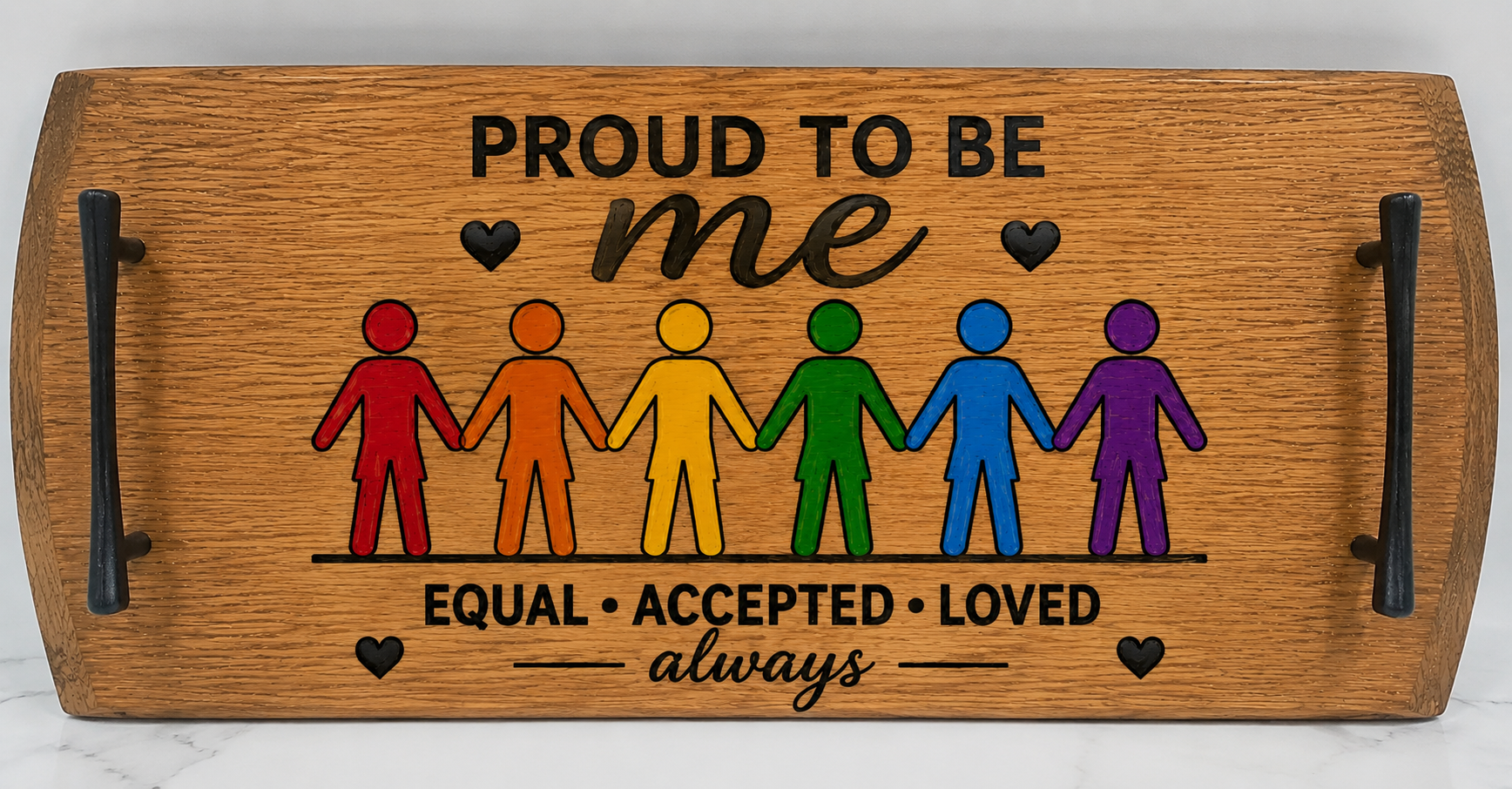 Engraved Wooden Serving Trays - Rectangle