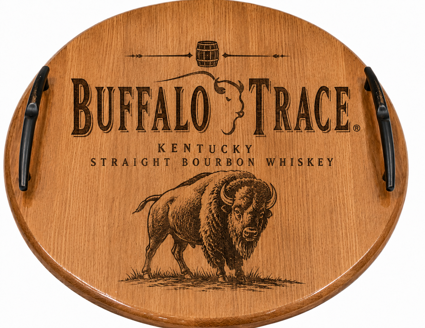Round Barrel Head Serving Trays & Lazy Susan