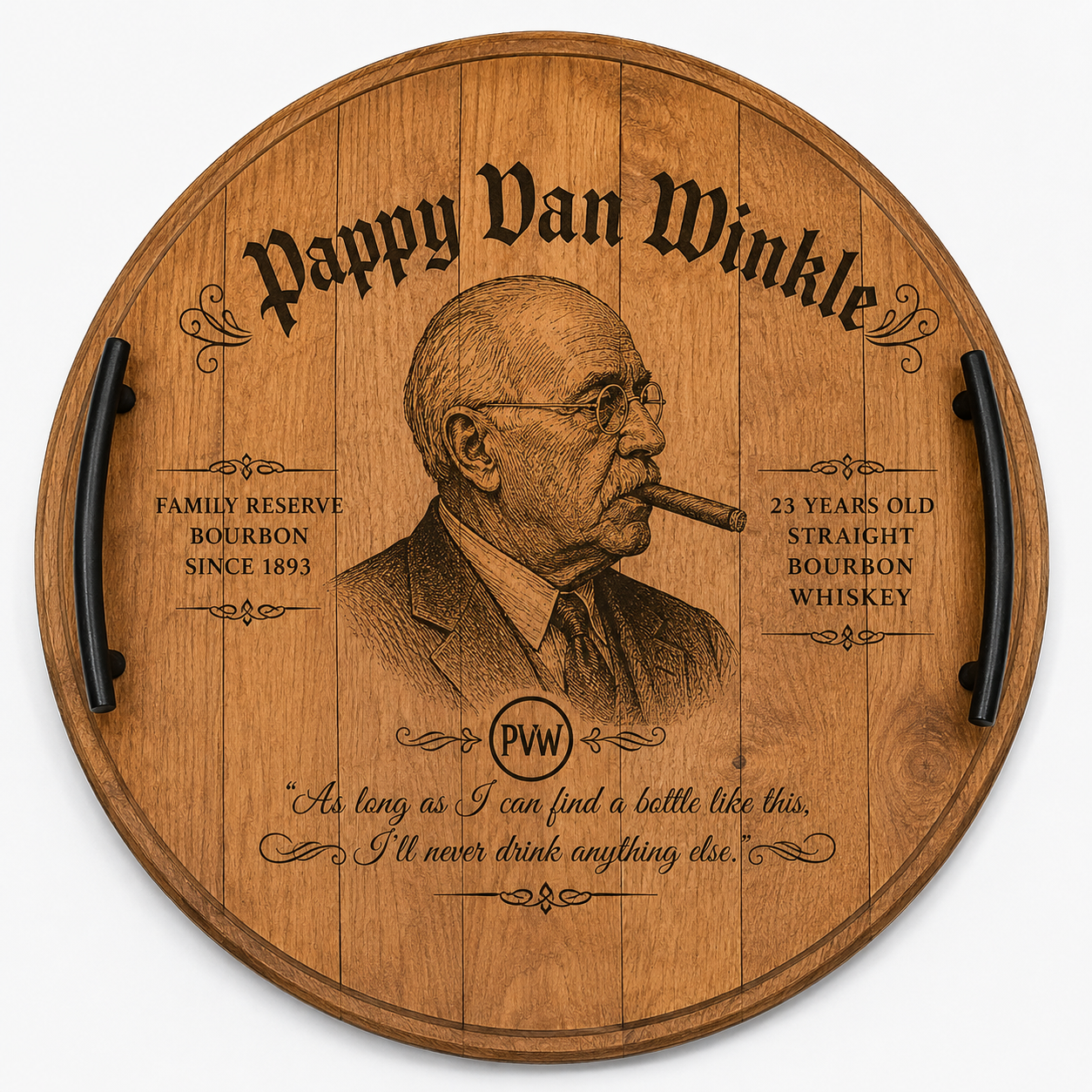 Round Barrel Head Serving Trays & Lazy Susan