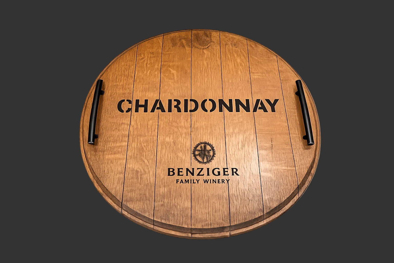 Round Barrel Head Serving Trays & Lazy Susan
