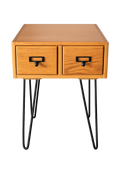 Refinished Card Catalog End Table