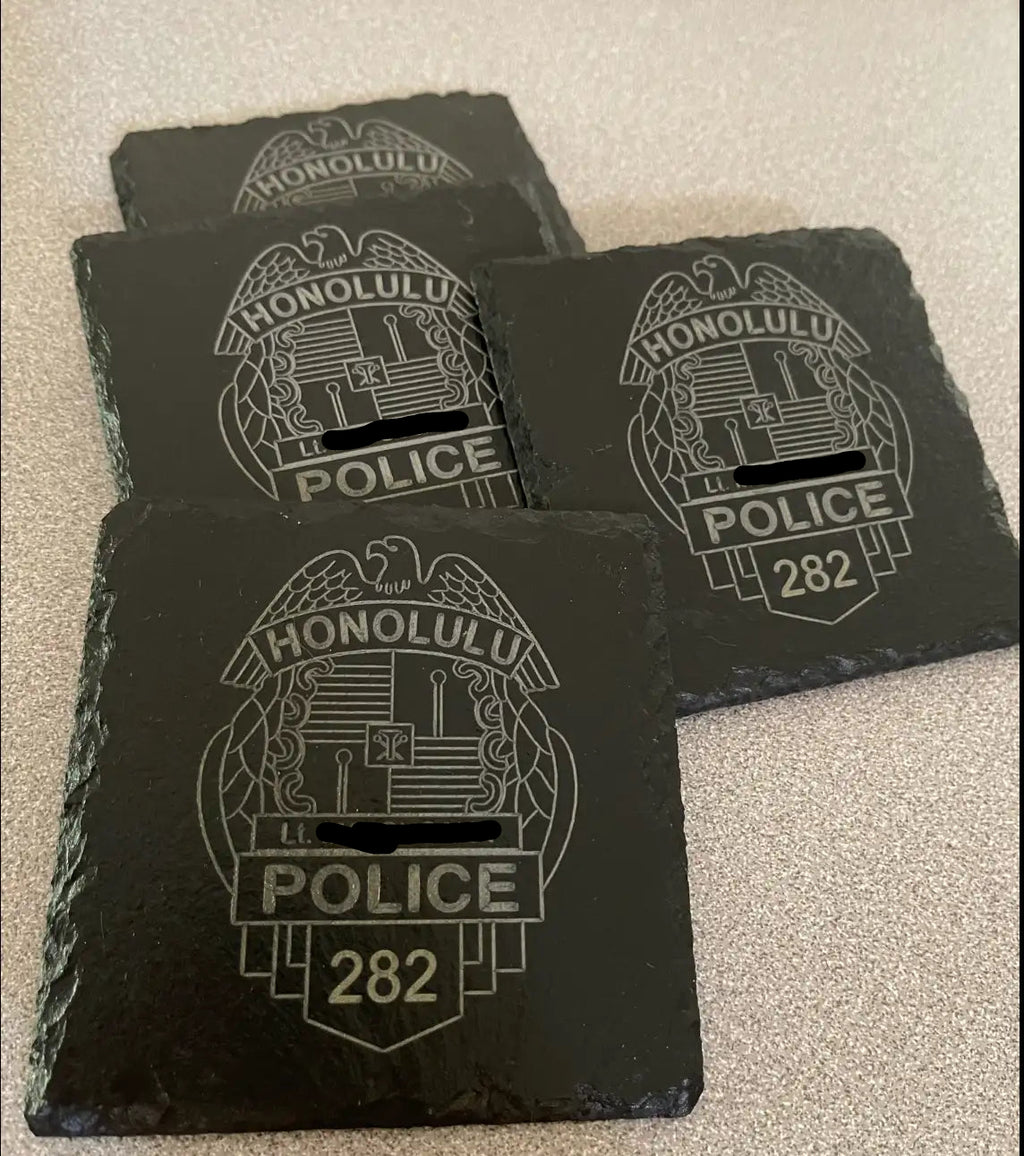 Custom Slate, Wood & Polyurethane Coasters