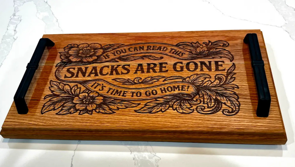 Engraved Wooden Serving Trays - Rectangle