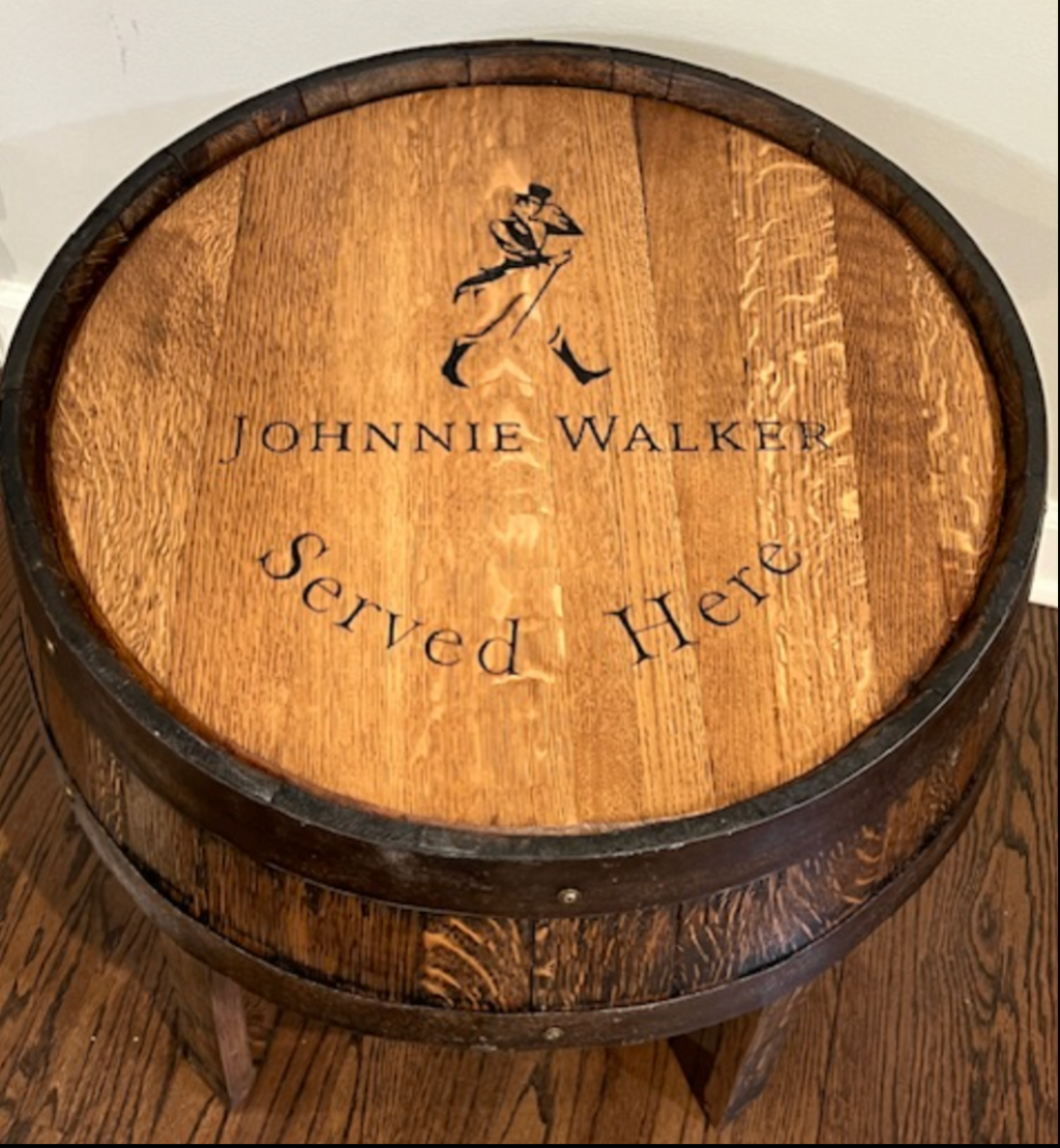 Bourbon Barrel Head End Table