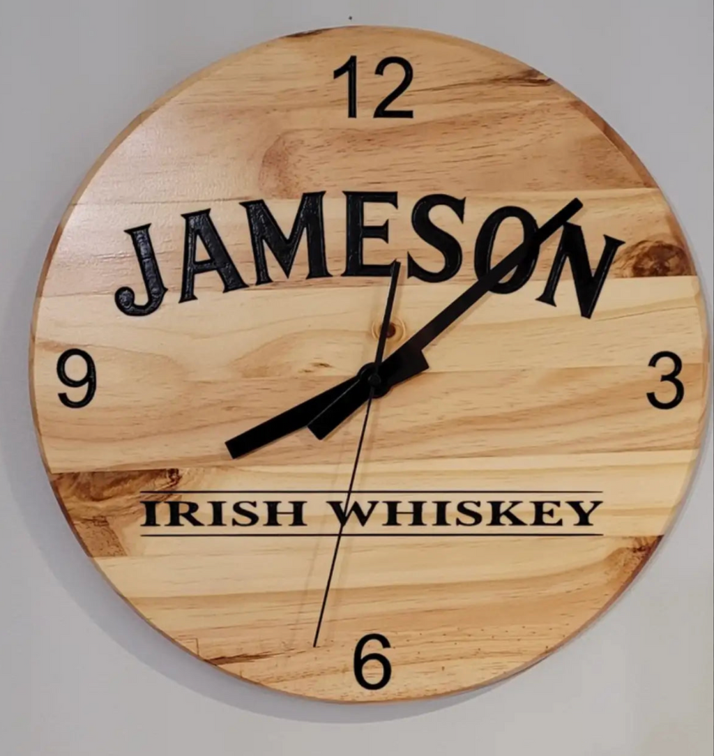 Custom Wooden &  Bourbon Barrel Stave Clocks