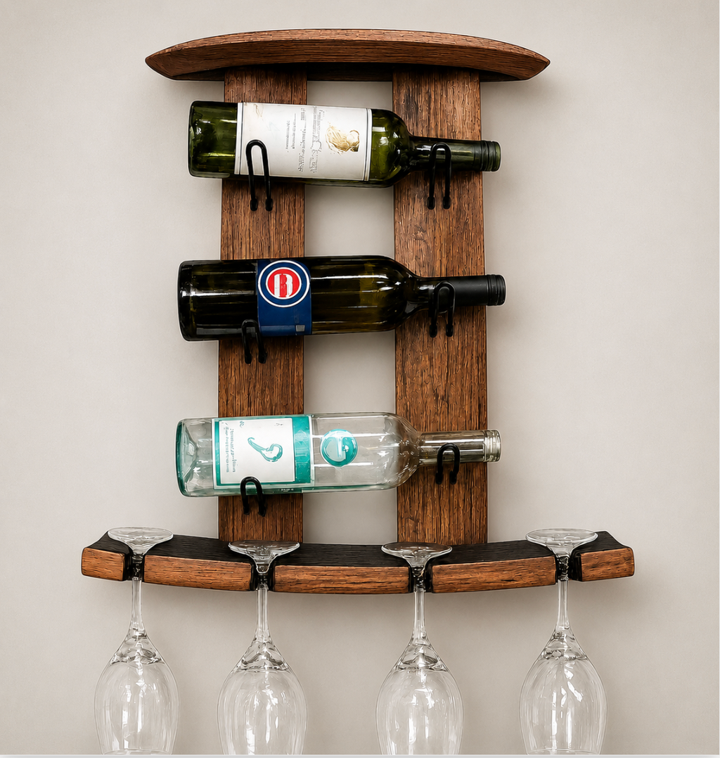 Bourbon Barrel Shelves & Bottle Displays