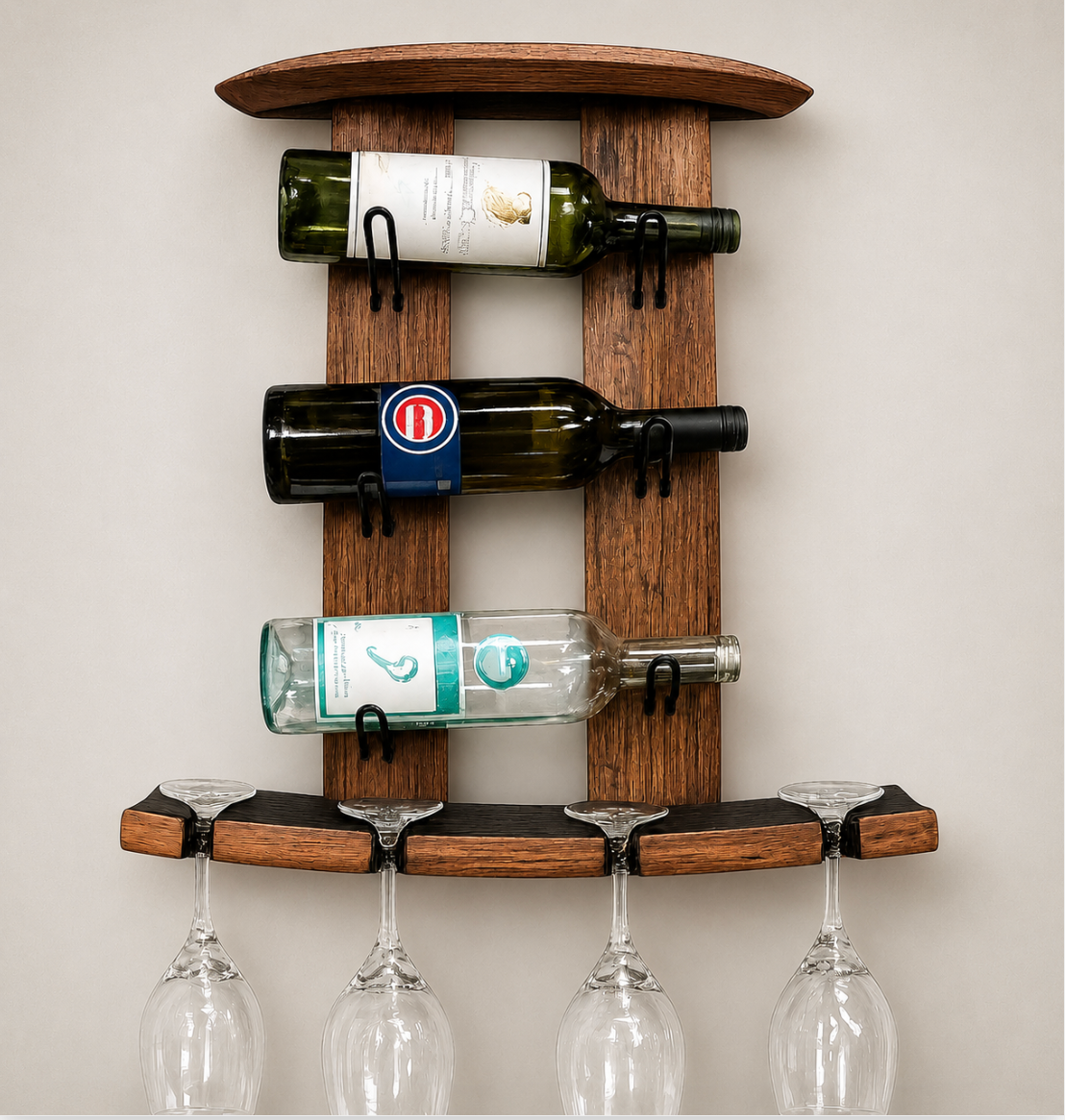 Bourbon Barrel Shelves & Bottle Displays