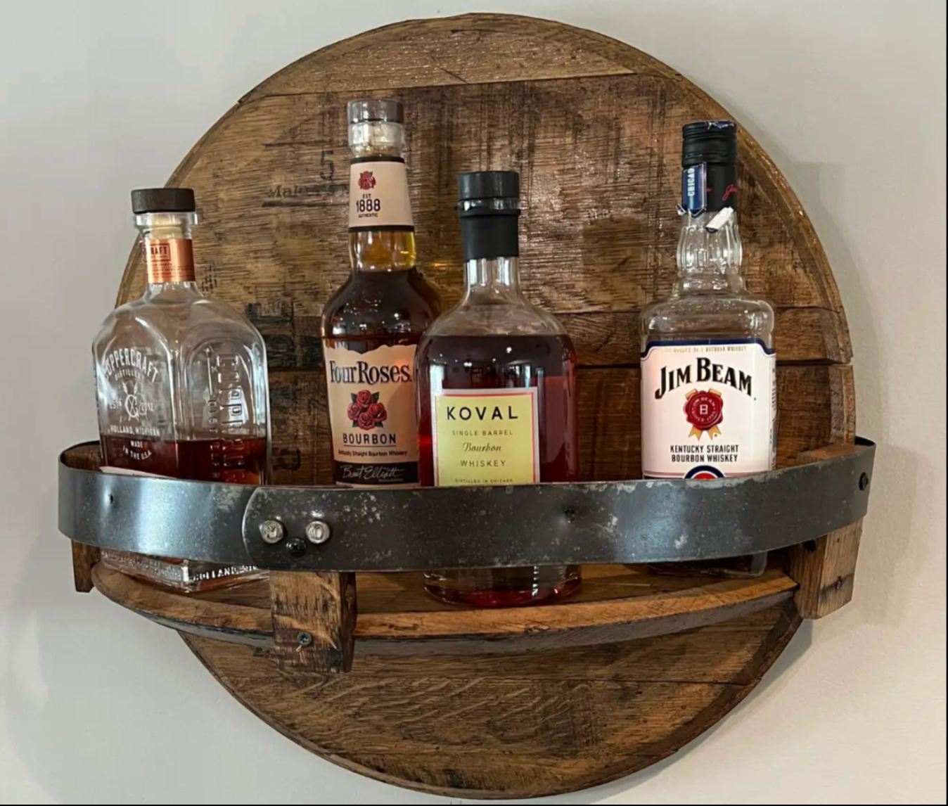 Bourbon Barrel Shelves & Bottle Displays