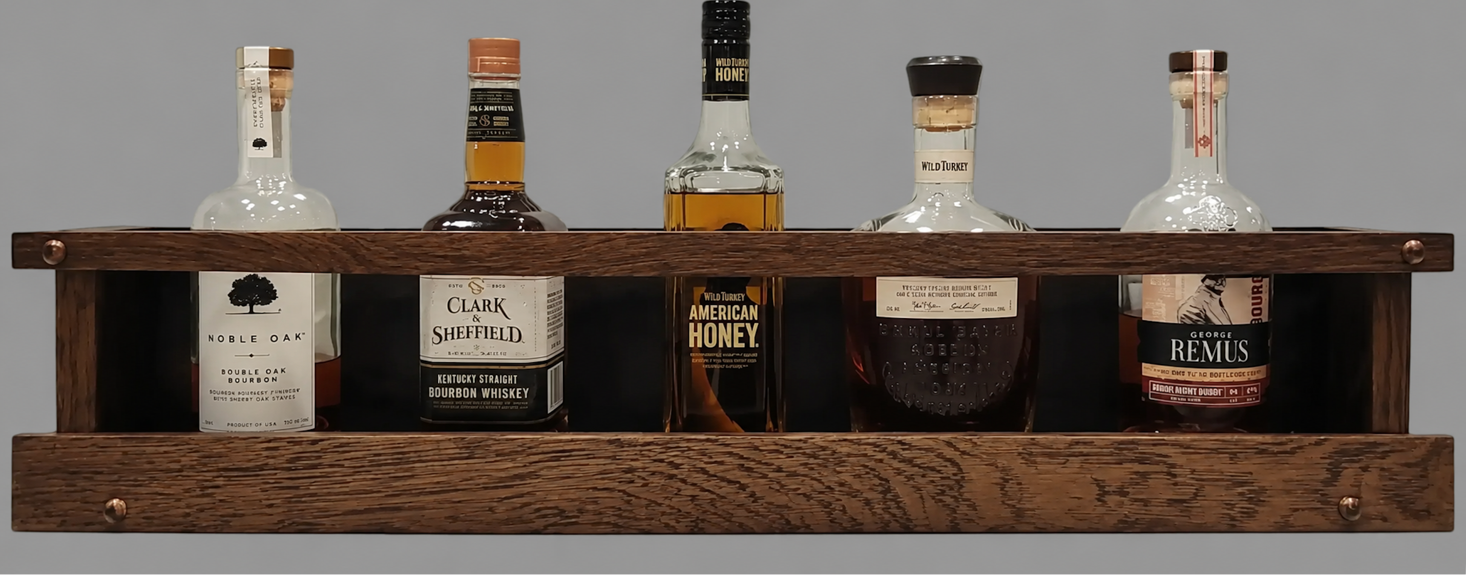 Bourbon Barrel Shelves & Bottle Displays